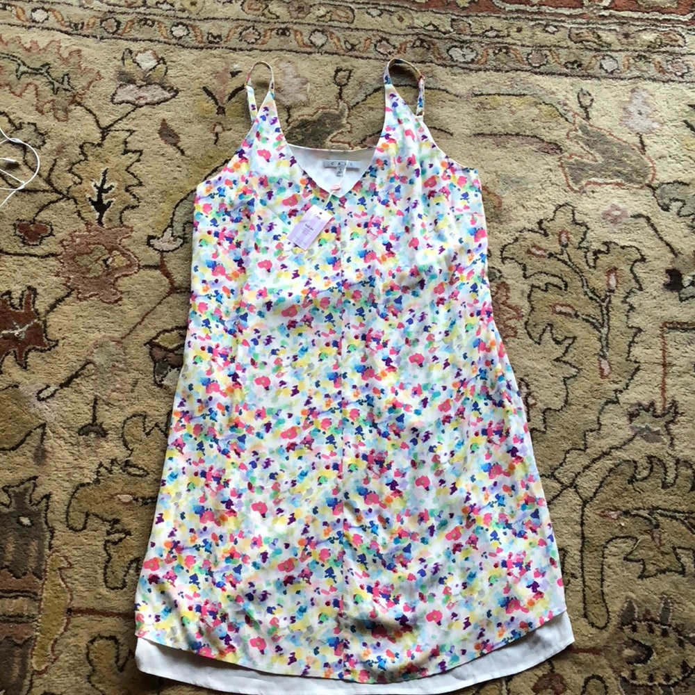 CABi watercolor shift dress L